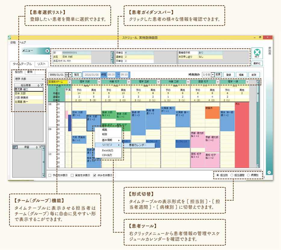 リハマネージャーNS 機能概要
